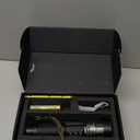 SKYFIRE LED Rechargeable Flashlights High Lumens with Ambient Lamp,8000 Super Bright Tactical Flashlights with 2 Colors,Focusable,Waterproof Flash Light for Camping Essentials,Outdoor&Home-Black