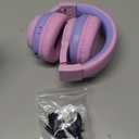 iClever BTH12 Kids Bluetooth Headphones,Colorful LED Lights,74/85dBA Safe Volume,85H Playtime,Bluetooth 5.2,Over Ear Headphones Builtin Mic for iPad/Tablet/Airplane,Blossom Pink