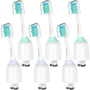 Replacement Toothbrush Heads for Philips Sonicare Replacement Heads E-Series, Essence, Xtreme, Electric Replacement Brush Head for Phillips Sonicare, for Philips Sonic Care Toothbrush,6 Pcs (1 Count (Pack of 6))