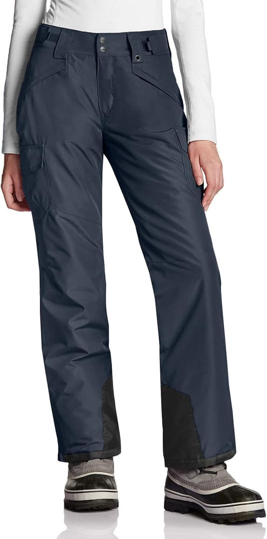 TSLA Women's Winter Snow Pants, Waterproof Insulated Ski Pants, Ripstop Snowboard Bottoms, Basic Snow Pants Dim Charcoal, Small
