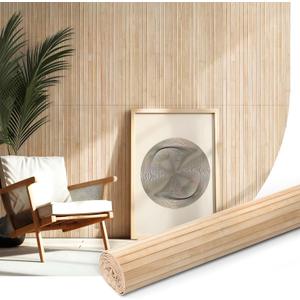 AMZDEPOT Natural Bamboo Wall Panel for Interior Wall Decor, Renewable Pole Wrap Wainscoting Paneling for Wall Ceiling Furniture Cabinet Office, 48 x 96 Inch, Carbonized,  96" x 48", Carbonized