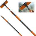 26FT High Window Cleaning Kit with Pole, 2-in-1 Window Squeegee with 5-20 FT Telescoping Extension Pole - Professional Window Washing Kit with Long Handle, Multi-Use Cleaning Tool for High Windows