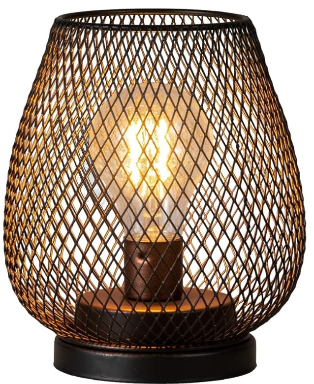 NEEDOMO 1 Pack Battery Operated Lamp Outdoor Table Lantern, LED Table Lantern with Timer Mode, Vintage Decorative Lights Cordless Lamp Indoor Outdoor Patio Bedroom Living Room with LED Bulb