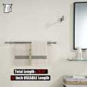 JQK Double Towel Bar Chrome, 20.5 Inch 304 Stainless Steel Thicken 0.8mm Towel Rack Bathroom, Towel Holder Polished Steel Wall Mount, Useable Length 18 Inch, TB100L18-CH