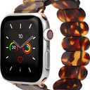 MAIRUI Resin Stretchy Watch Band Compatible with Apple Watch 38/40/41/42/44/45/49mm Elastic Bracelet Strap Dressy Slim Wristband Women Men for iWatch Series Ultra/SE/9/8/7/6/5/4/3/2/1