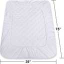 Utopia Bedding 2 Pack Quilted Fitted Mattress Pad, Twin Size, Elastic Fitted Mattress Topper Protector and Cover with Deep Pocket Stretches up to 16 Inches, Machine Washable (White)