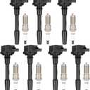 ECCPP 7 ignition coils with 7 iridium Spark Plugs,UF835,coils packs,for Ford,for F-150 2018 2019 2020 2021,for Mustang 2018-2020 V8 5.0L,for Cyl# 1-2 4-8JR3Z-12029-A,JR3Z12029A,UF-835