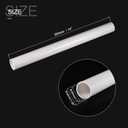 3 x TOP-VIGOR 28mm(1.1") ID 32mm(1.26") OD PVC Rigid Round Pipe, 0.35M(1.15ft) Length Plastic Tube, High Impact for DIY Decoration, Water Pipe, Aquarium, Fish Tank, Crafts, Decoration, Cable Sleeve, White