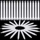 Shappy 30 Pcs 6 Inch Large Glow Sticks Emergency Glow Camping Sticks with 12 Hour Duration Lights Easter Day for Easter Party Storms Blackouts Bulk Accessories (White)