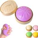 Dumpling Squishy, Mystery Squishy Dumpling Box, Fidget Toys Adults & Teens, Easter Basket Stuffers, Stocking Stuffers, Sensory Stress Ball Squeeze Toys for Stress Relief (Deep Purple)