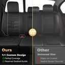 AOMSAZTO Seat Covers Fit for Ford F150 : 2009-2024 2025 2026 - F250/F350/F450 2017-2024 2025 2026 Truck Pick-up Full Set Car Seat Covers Faux Leather (Redline, 5 Seats)