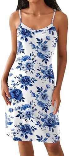 Avidlove Women Full Slips Sexy Chemise Nightgown V Neck Straight Dress Nightwear L