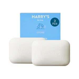 Harry's Bar Soap for Men - Stone Scent, 4 oz Body Soap Bars, 2 Pack