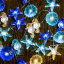 Impress Life Ocean Theme String Lights, Beach Decor Starfish Seahorse Sand Dollars Nautical Decorative Lights Battery & USB Plug In with Remote 10 ft 30 LEDs for Covered Outdoor Bedroom Birthday Party