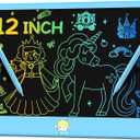 Hockvill LCD Writing Tablet for Kids 12 Inch, Toys for Boys Girls Drawing Pad for 3 4 5 6 7 Year Old Kids Toys, Toddler Erasable Doodle Board Travel Essentials, Easter Basket Stuffer for Kids - Blue