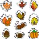 Thanksgiving Cookie Cutters Set Pumpkin, Football, Turkey, Maple Leaf, Oak Leaf, Squirrel, Acorn - 10Pce Fall Holiday Cookie Cutters - Large for Fall Thanksgiving Party (Gift Package)