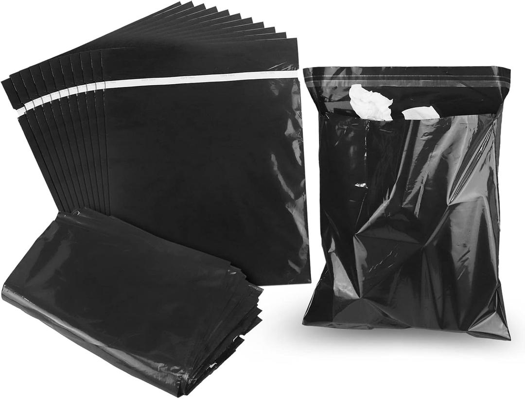 Car Bags Disposable, 100 Pack Car Garbage Bag, Self Adhesive Small  Bags for Car, Black for Car, Kitchens, Bedrooms, Offices, During Travel and Camping (9.8 * 12.2 Inches)