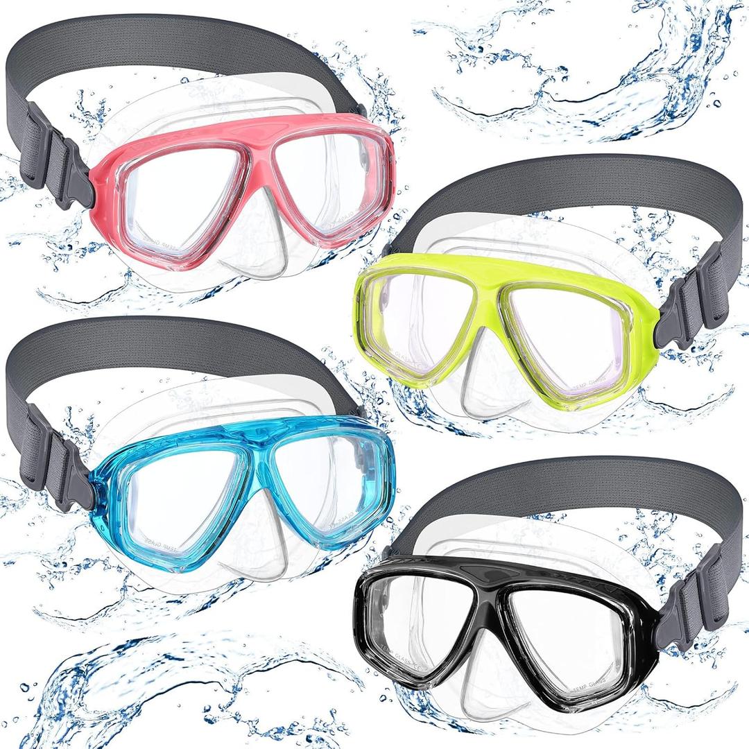 Flutesan Kids Youth Swim Goggles with Nose Cover Elastic Strap Diving Swim Mask Swimming Waterproof Snorkel Goggle