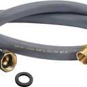 Garden Hose 5/8" x 5ft Brass Rubber Heavy Duty Water Hose 600 PSI Burst Pressure, Durable Flexible Hose for Yard, Car Wash, Pets Gray