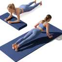 Foldable Yoga Mat Non Slip, Pilates Fitness Mats, 72" x 24" Extra Width ＆ Thick, Anti-Tear Exercise Mat with Carrying Strap and Bag, Workout Mats for Stretching,Yoga Studio,Gym or Home Workouts