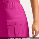 G Gradual Women's Skort 5 Pockets Cargo Skirt Golf Skirts Skorts for Women Casual Summer Hiking (Pink, XS)
