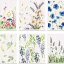 Swedish Kitchen Dish Towels Wildflowers Reusable Sponge Cleaning Cloths Absorbent Quick Drying Washable Cleaning Wipes No Odor Hand Towel (6)
