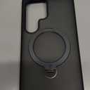 TORRAS 360 Spin Magnetic Stand for Samsung Galaxy S25 Ultra Case, Fit for Magsafe, Military Grade Slim Protective S25 Ultra Case with Kickstand & Ring Holder, Ostand Spin, Translucent Frosted Black