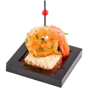 Restaurantware 2.5 x 2.5 Inch Dessert Plates 20 Disposable Appetizer Plates - For Cold Foods Black Plastic Mini Serving Plates Serve Appetizers Or Desserts For Buffet Or Catered Events