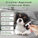 Flea Comb Set for Cats & Dogs  2 Self-Cleaning Flea Combs (Long & Short Teeth), Shell Comb, Detangling Comb & Electrostatic Hair Removal Glove  Effective for Removing Fleas, Tangles & Loose Hair