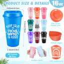 Honeydak 60 Pcs Social Worker Appreciation Gifts Set Inspirational Thank You Gift Bulk Include 16 oz Plastic Tumbler Cups with Lid Notebooks Pens for Graduation Volunteer Teachers Coworkers(Lovely)