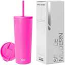 Simple Modern Insulated Tumbler with Lid | Iced Coffee Cup Reusable Stainless Steel Water Bottle Travel Mug | Gifts for Women Men Her Him | Classic Collection | 24oz | Raspberry Vibes