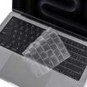 CaseBuy Premium Keyboard Cover for 2025-2023 MacBook Pro 14 16 inch M4 M3 Pro/Max Chip Liquid Retina Display & Touch ID Keyboard Protector Accessories -
Clear