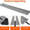GDHOMM Door Draft Stopper for Bottom of Doors Weather Stripping Door Gap Filler Soundproof Size Adjustable 30"-36", Gray