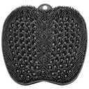 BESKAR Shower Foot Scrubber Mat with Non-Slip Suction Cups, Foot Spa Brush for Cleaning & Exfoliating Your Feet No Bend, Foot Points Reflexology Mat for Relax Your Feet (Carbon Black)