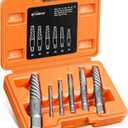 6 Pcs Screw Extractor Spiral Flute Bolt Extractor Set Stripped Screw Remover Cr-MO Easy Out Bolt Extractor Set Cool Gadgets for Men,Removing Stripped Screws and Broken Bolts