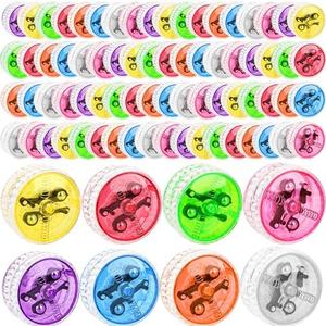 80 Pcs Light up Yo Yo Ball Colorful Plastic LED Glowing Responsive Ball Bulk for Beginner Birthday Christmas Halloween Party Favors Goodie Bag Filler, 8 Colors