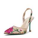 Betsey Johnson Women's April Pump, Blush Multi Floral, 8
