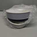 Bone Dry Paw & Patch Ceramic Pet Collection, Medium Set, 6x2", Nautical Blue, 2 Piece