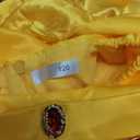 JerrisApparel Princess Dress Off Shoulder Layered Costume for Little Girl (8 Years, Yellow with Accessories)
