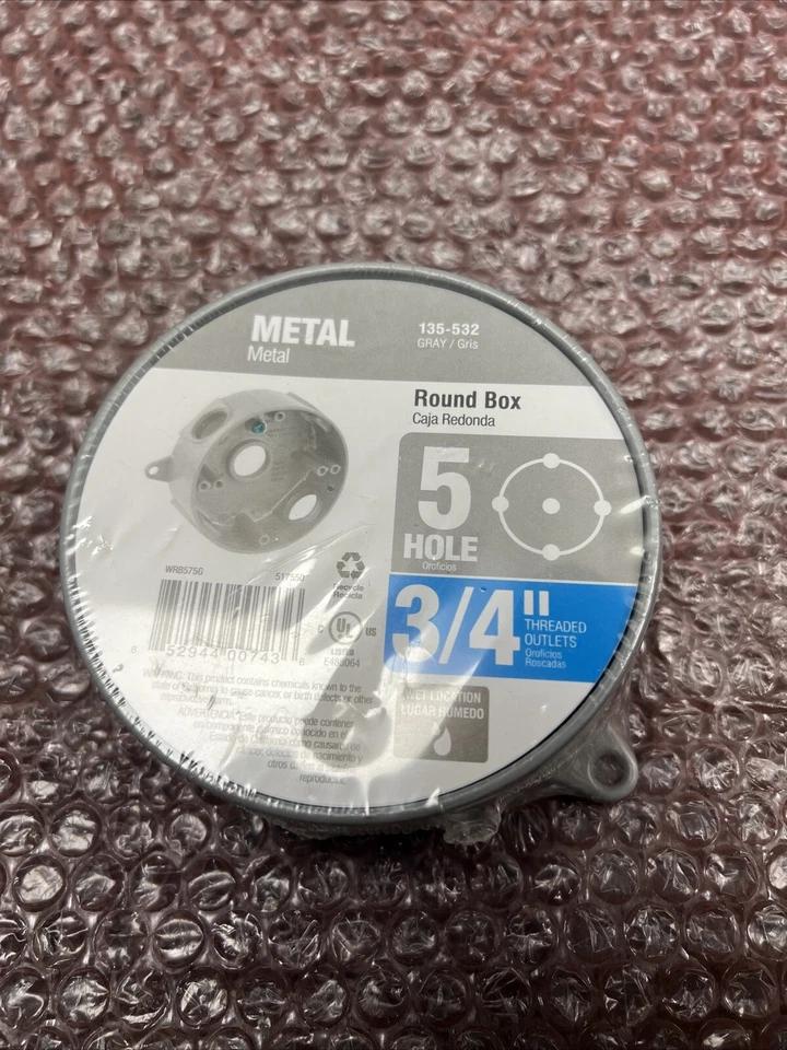 New Commercial Electric Round Metallic Weatherproof Box 4" 135-532