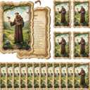AceOrbit 30 Pcs Holy Prayer Cards Wood St. Francis Prayer for Peace Religious Holy Card for Church Prayers First Communion Christening Memorial Engrave Guest Gift Catholic Gifts