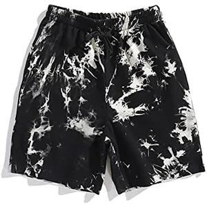Liposhion Mens Casual Drawstring Tie Dye Summer Shorts Workout Sweat Running Beach Shorts for Men XXL