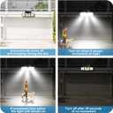 AmeriTop Solar Lights Outdoor, 2 Pack LED High Brightness Cordless Solar Motion Sensor Lights; 3 Adjustable Heads, 270 Wide Angle Illumination, IP65 Waterproof, Security LED Wall Light(Daylight)