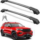 Wonderdriver 300lbs Lockable Roof Rack Cross Bars Compatible with Ford Explorer 2020 2021 2022 2023 2024 2025 2026,Heavy Duty Aluminum Roof Rails Crossbars Black Rooftop Cargo Carrier Luggage