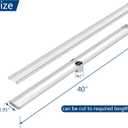 Neodrain Linear Shower Drain,Cuttable Brushed 304 Stainless Steel Rectangle Shower Floor Drain with Stainless Hair Catcher, Lifting Hooks (Tile-Insert, 40 in)