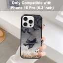 Cute Black Cat Halloween Bat Phone Case, Funny Cat Bat iPhone 16 Pro Case, Non-Slip Mobile Phone Case, for Teen Girls and Boys, Women and Men16 Pro (3)