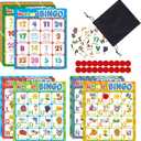 Spanish Alphabet Bingo Game, Letter&Number Sight Word Bingo Board Games for Kids, ABC and 123 Learning Toys for Kindergarten, Toddler Preschool Learning Activities, Family Matching Games