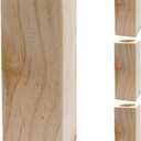 4Pcs Cuboid Wood Bed Risers Furniture Risers Wooden Solid Original Color for DIY Painting Sofa Couch Chair Table Increase Legs Inner Dia. 1.97",Increase Height 5.9" Inches