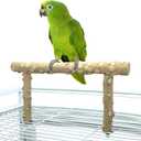 Bird Perch Stand, Bird Cage Top Perch Gym,Natural Wood Parrot Branch for Small Medium Large Parrot (M)