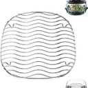 Crisper Rack for Ninja Crispi Air Fryer FN101 and Ninja Crispi Pro AS101, 304 Stainless Steel Replacement Tray for 6QT & 4QT & 2.5QT Glass Containers, Ninja Crispi Accessories, Food Grade(Wavy Design)